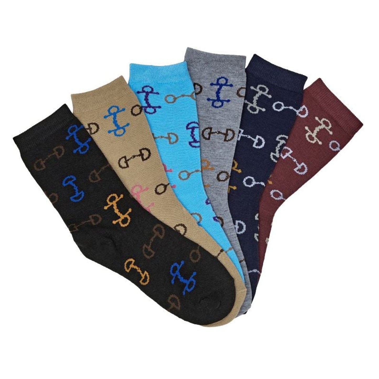 ๐ Lila Snaffle Bits Ladies Crew Socks 6 Pack (100% off)