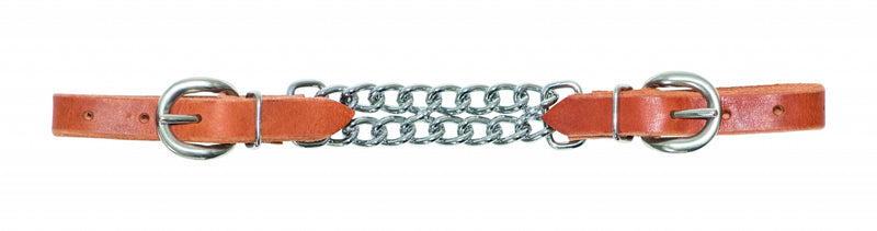 Wildfire Saddlery Harness Leather Double Chain Curb Strap