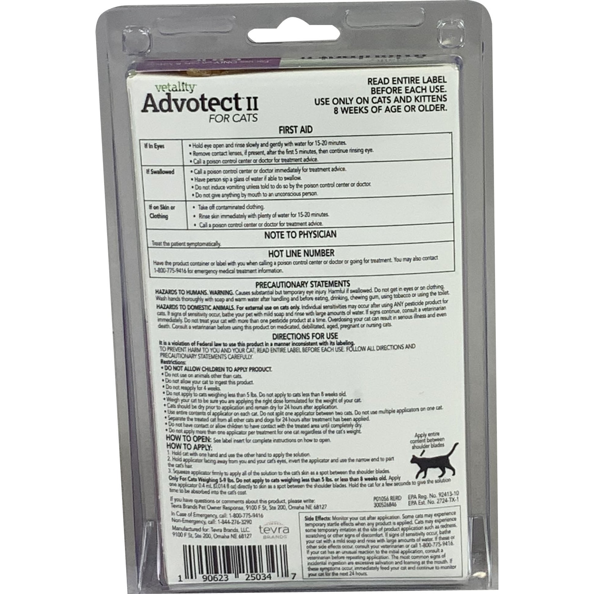 Vetality Advotect Ii Flea And Tick For Cats