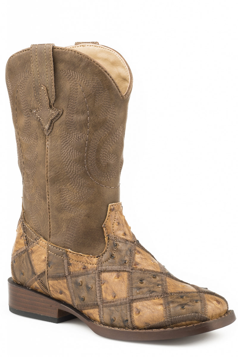 Roper Little Kids Bird Blocks Sq Toe Boots