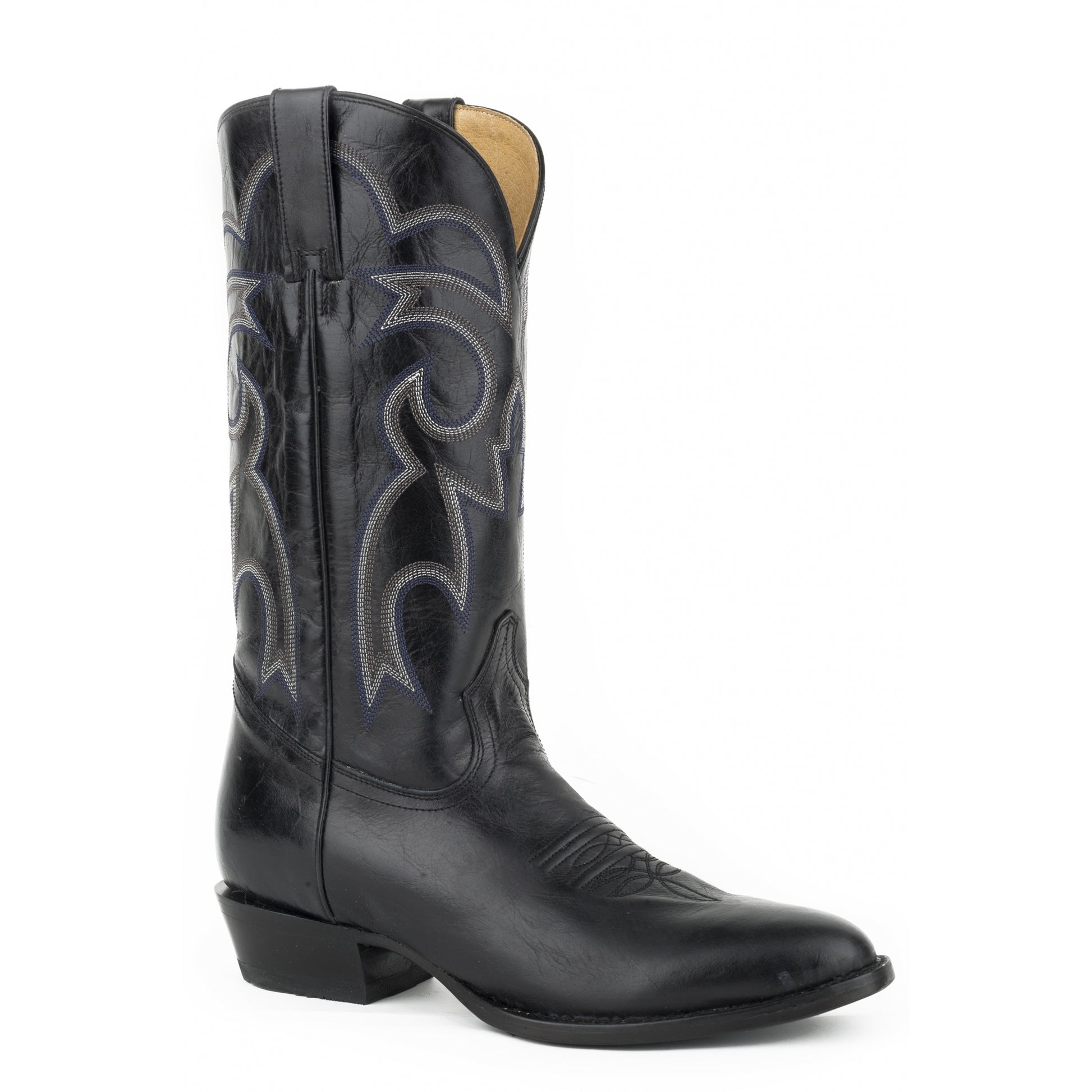 Roper Mens Parker Round Toe Boots 10 D Marbled Bla