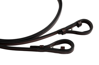 Huntley Fancy StitchRubber Reins 5/8"