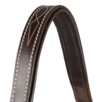 Huntley Fancy StitchLeather Pad Halter Full Havana