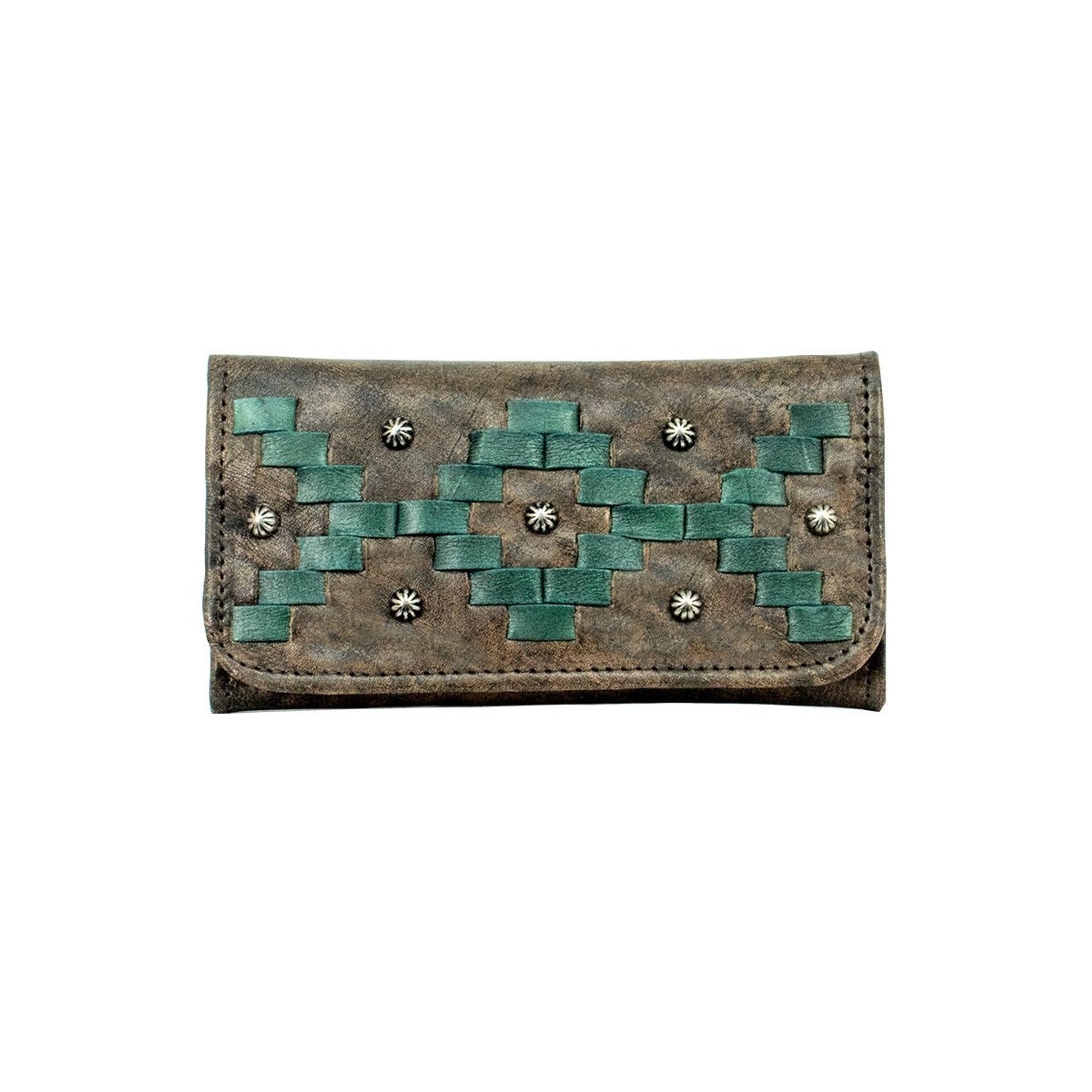 American West Ladies Tribal Weave Tri-Fold Wallet