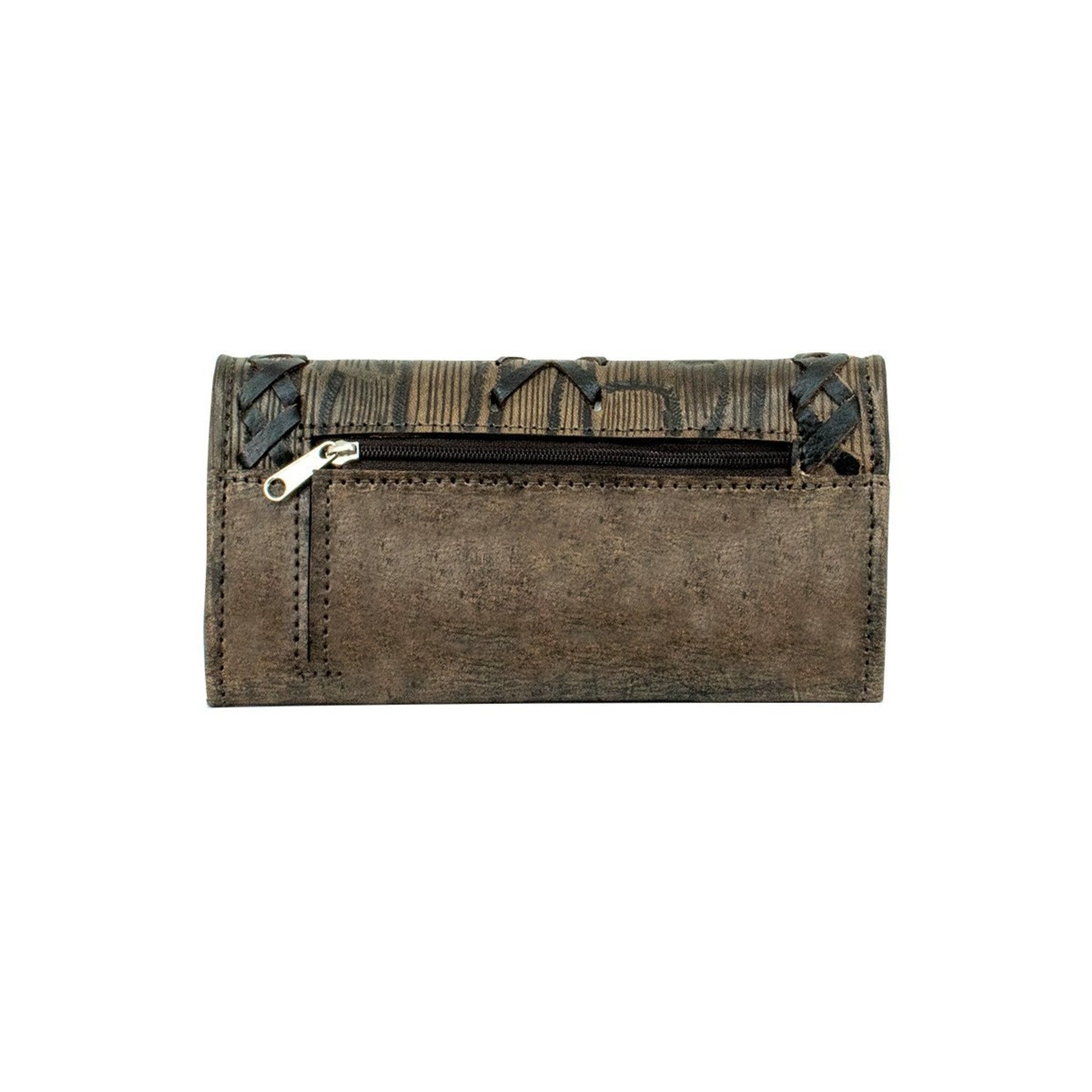American West Ladies Driftwood Tri-Fold Wallet