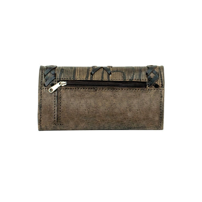 American West Ladies Driftwood Tri-Fold Wallet