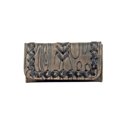 American West Ladies Driftwood Tri-Fold Wallet