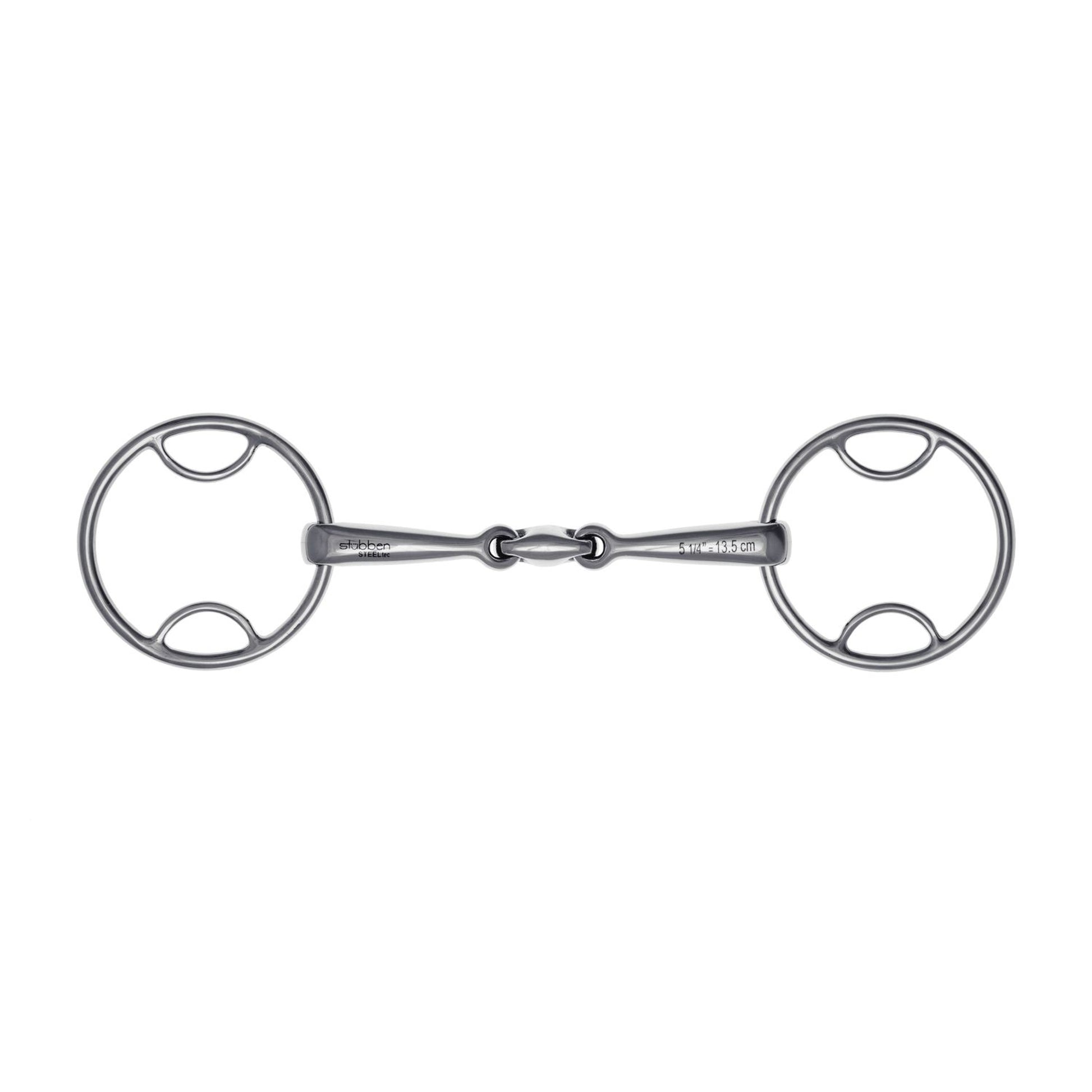 Stubben Easy Control 4 In 1 Loose Ring Snaffle Bit - Rigid Effect