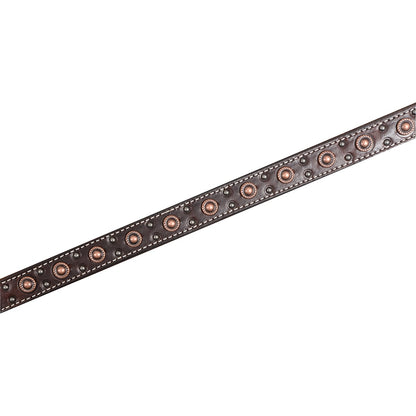 Martin Saddlery Rope Edge Antique Copper Dots Breast Collar