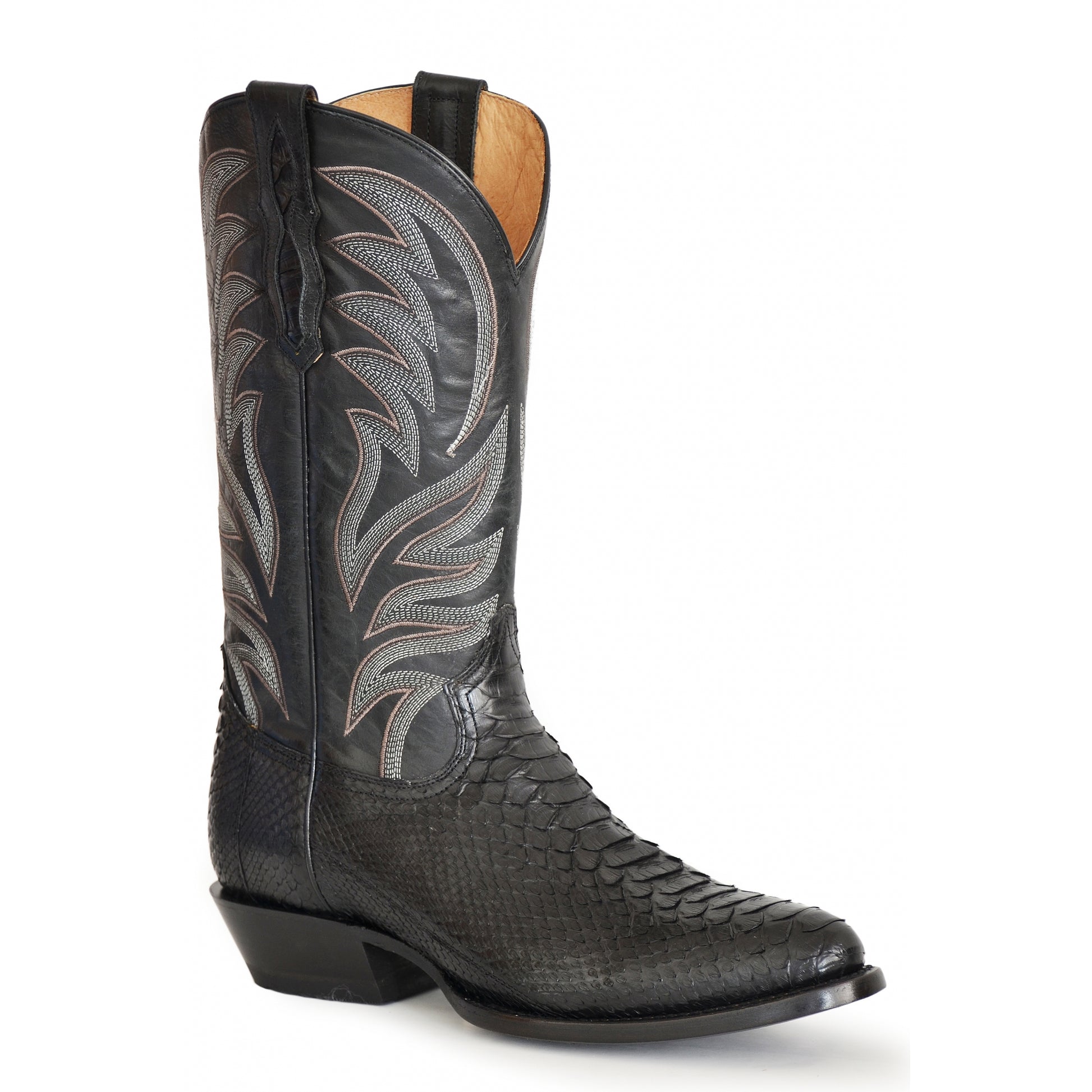 Roper Mens Backcut Python Square Toe Western Boots