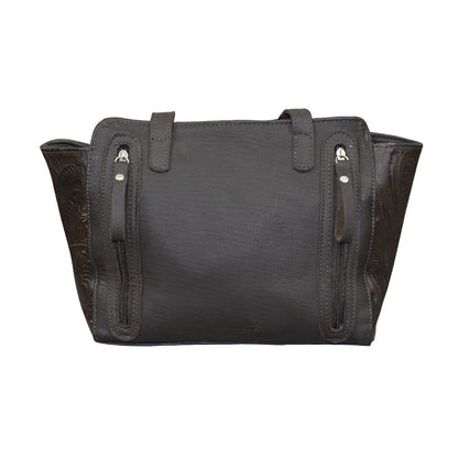American West Zip Top Conceal Carry Satchel Tote - Brindle Hair