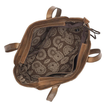 American West Zip Top Conceal Carry Satchel Tote - Pony Hair