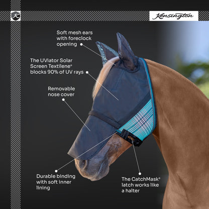 90% UViator Fly Mask CatchMask Ears and Nose