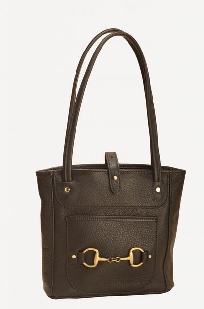 Tory Leather Small Carry All Bag with Bit