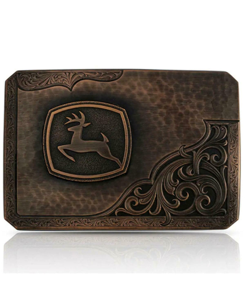 Montana Silversmiths John Deere Leaping Buck Belt Buckle