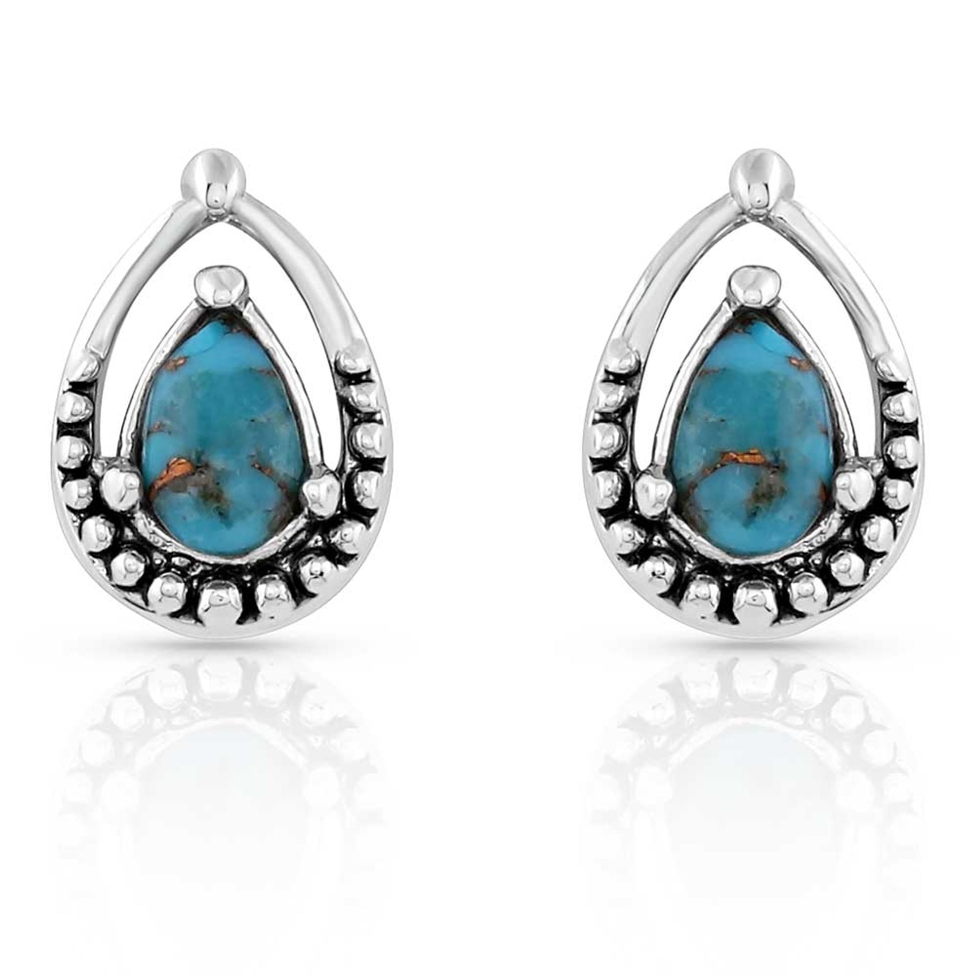 Montana Silversmiths Touch of Turquoise Teardrop Earrings