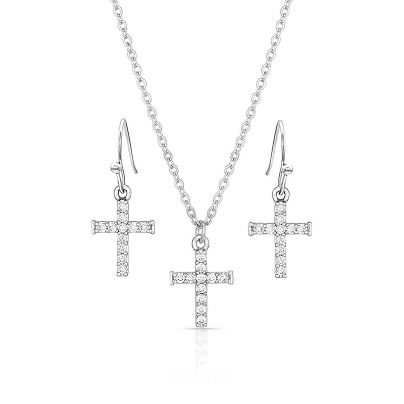 Montana Silversmiths Unwavering Cross Jewelry Set