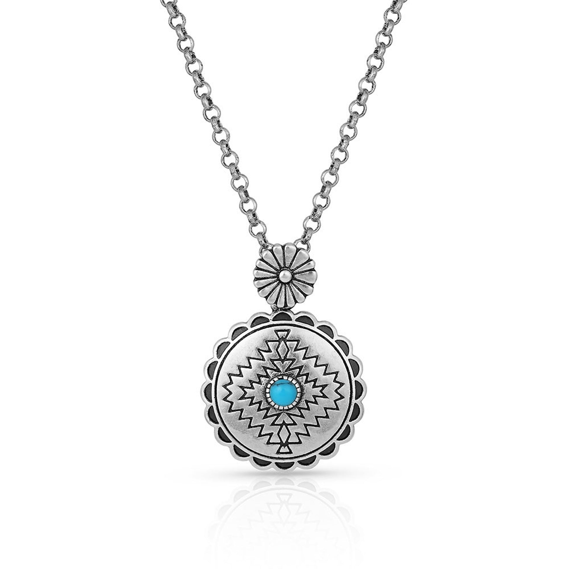 Montana Silversmiths Center of the Storm Turquoise Necklace