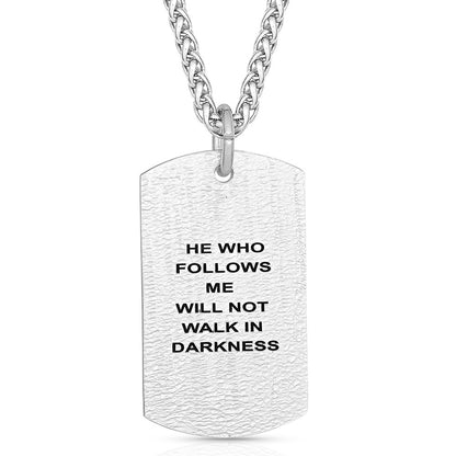 Montana Silversmiths I Am the Light Dog Tag Necklace