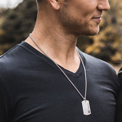 Montana Silversmiths I Am the Light Dog Tag Necklace