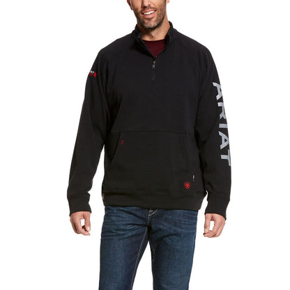 Ariat Mens FR Primo Fleece Logo 1/4 Zip Sweater