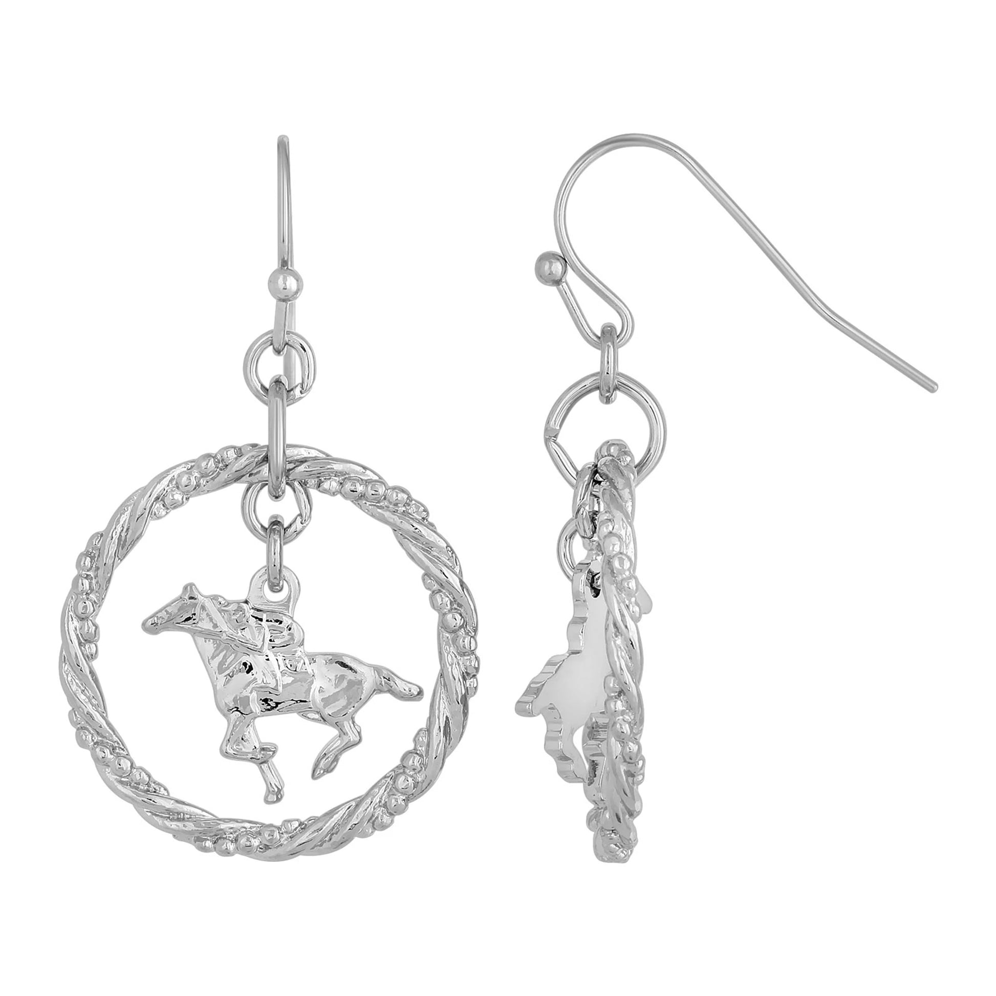 1928 Jewelry Galloping Horse Drop Earrings