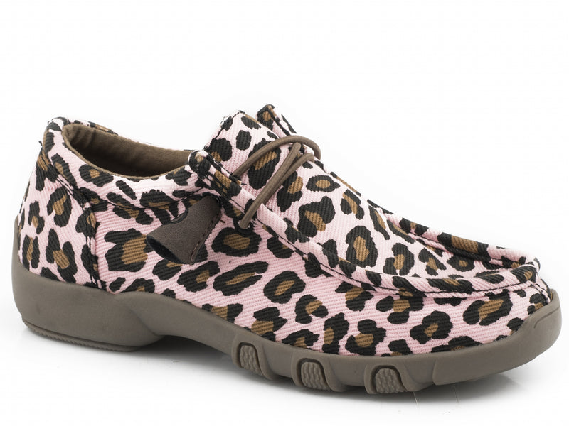 Roper Kids Pink Leopard Canvas Chukkas