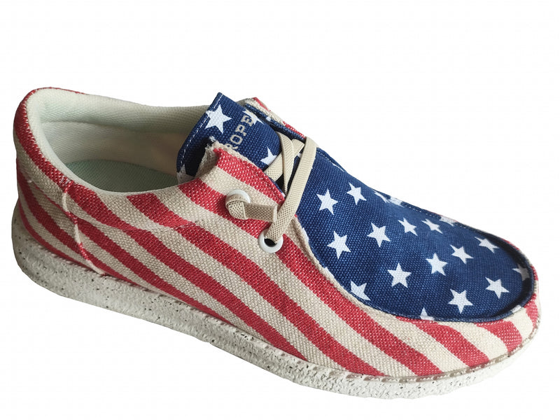 Roper Kids Upper All-Over Flag Design Chukkas