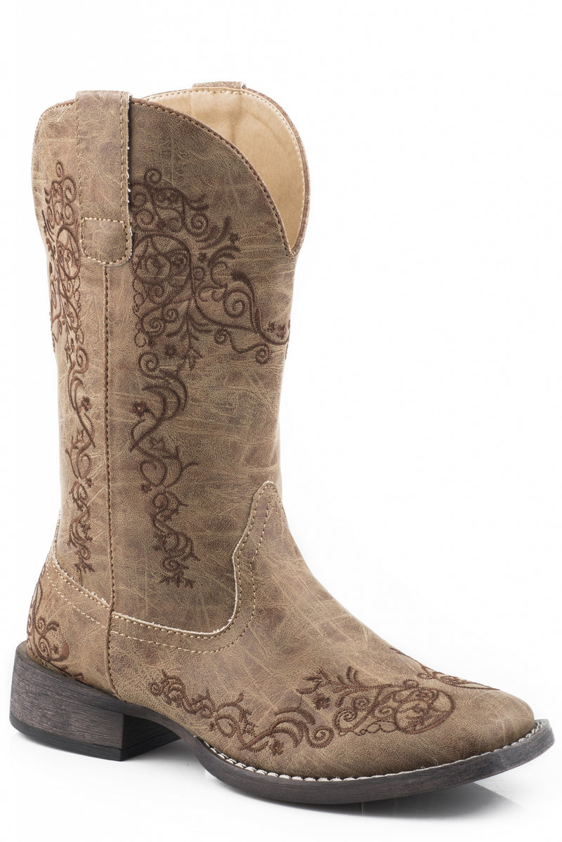 Roper Ladies Riley Scroll Square Toe Boots