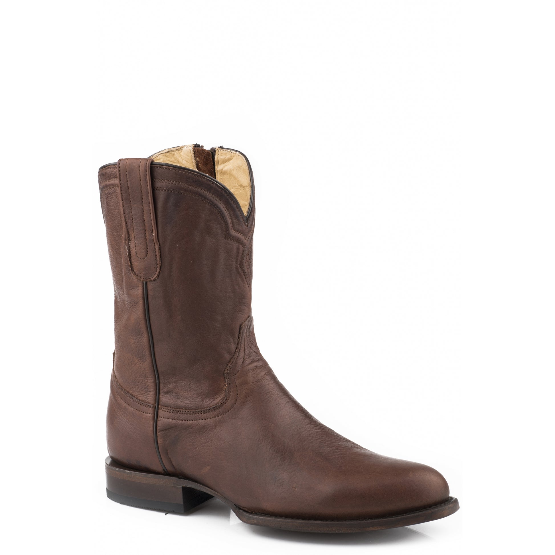 Stetson Mens Rancher Zip Wide R Toe Boots