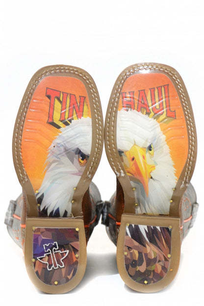 Tin Haul Big Kids Boots - Keep Me In Stitches with Eagle Sole