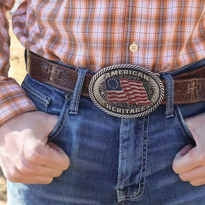 Montana Silversmiths Betsy Sparkling Patriotic Attitude Belt Buckle