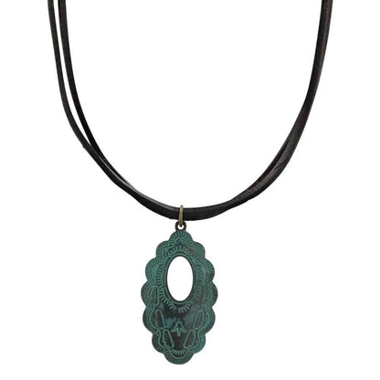 Montana Silversmiths Scalloped Window Bronze Attitude Necklace