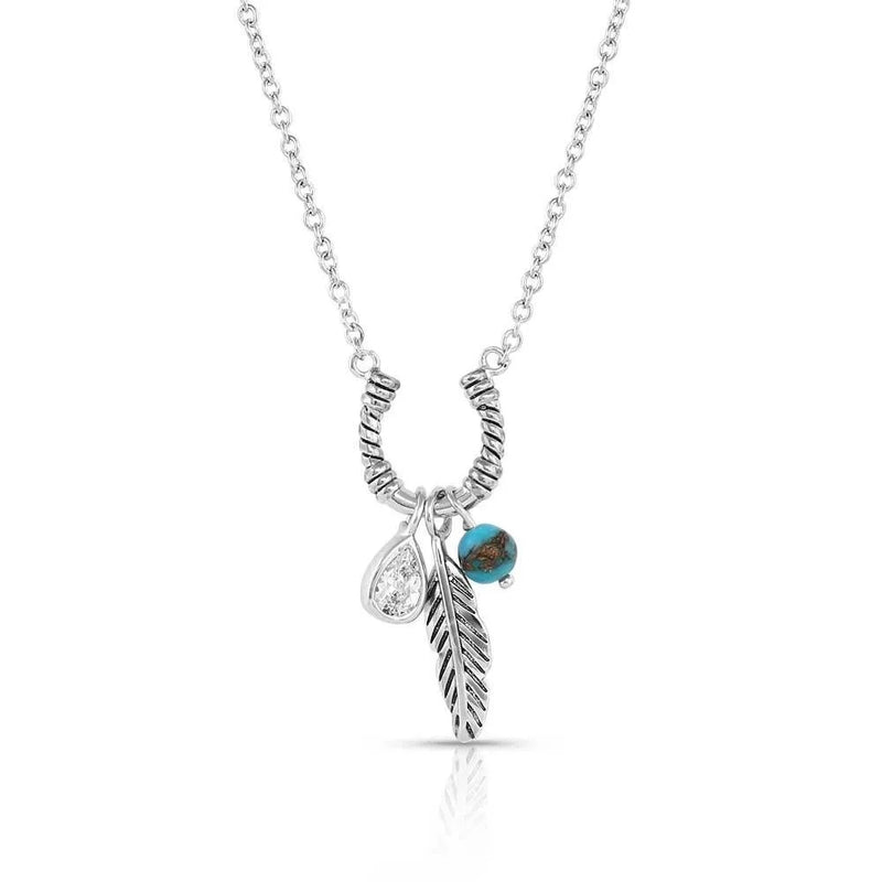 Montana Silversmiths Luckys Charming Horseshoe Necklace