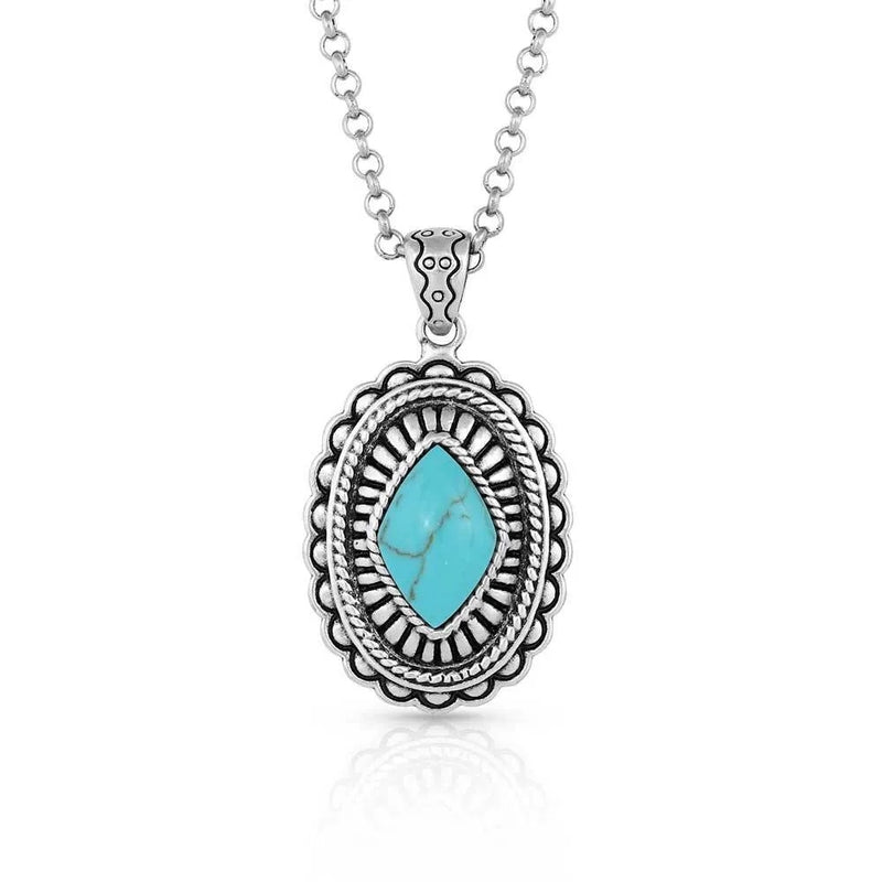 Montana Silversmiths Turquoise Magic Stamped Pendant Necklace