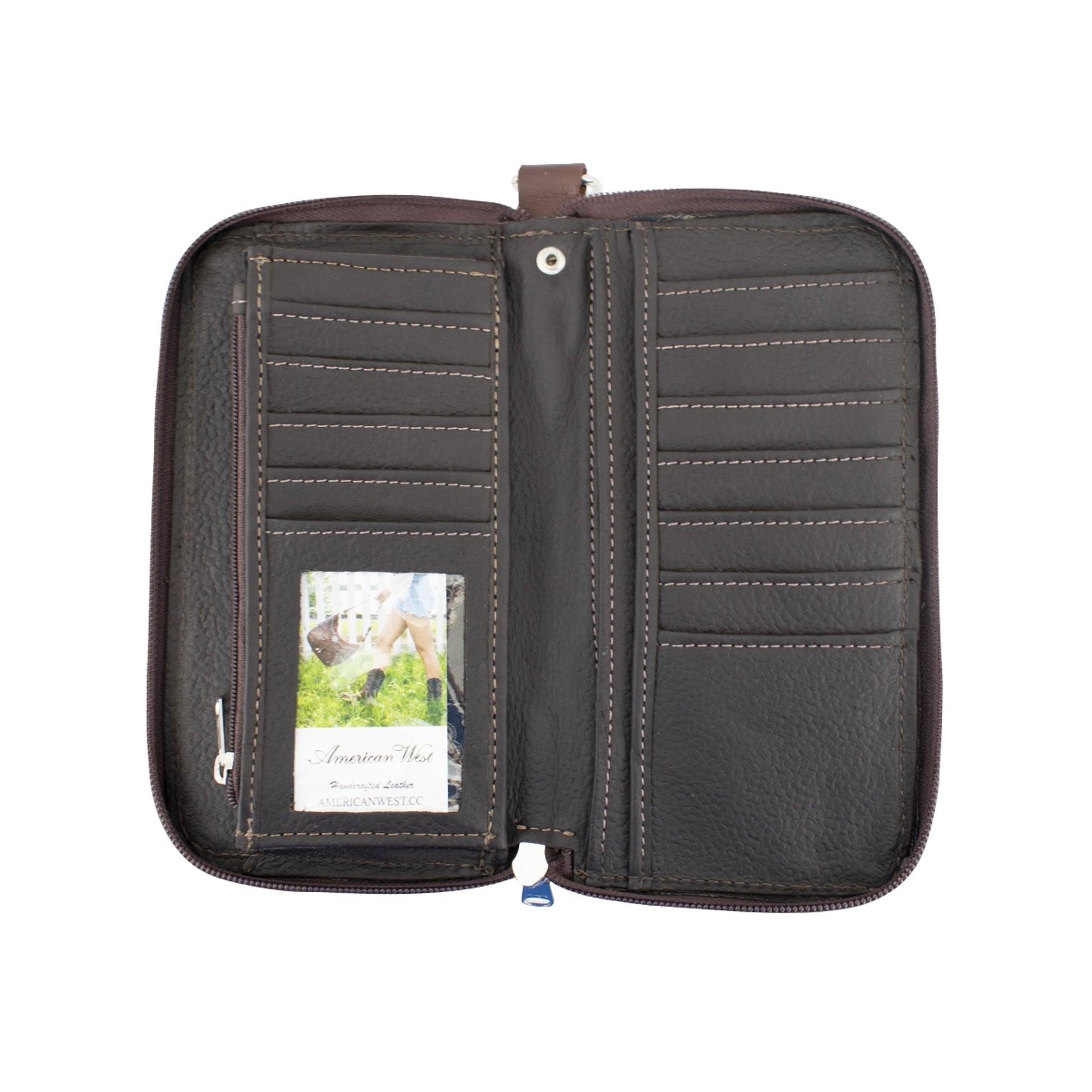 American West Ladies Saddle Ridge Zip-Around Wallet