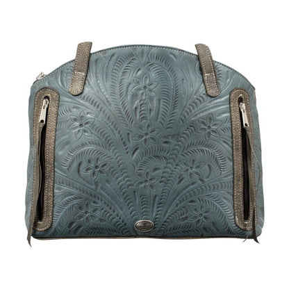 American West Annie's Secret Zip Top Half Moon Tote With Secret Compartment