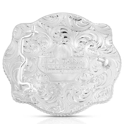Montana Silversmiths Scalloped All Around Cowboy Belt Buckle