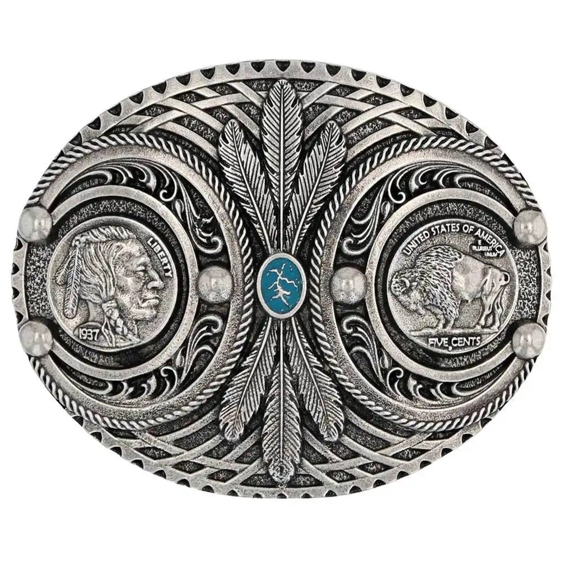 Montana Silversmiths Spirit of the Buffalo Nickel Attitude Buckle
