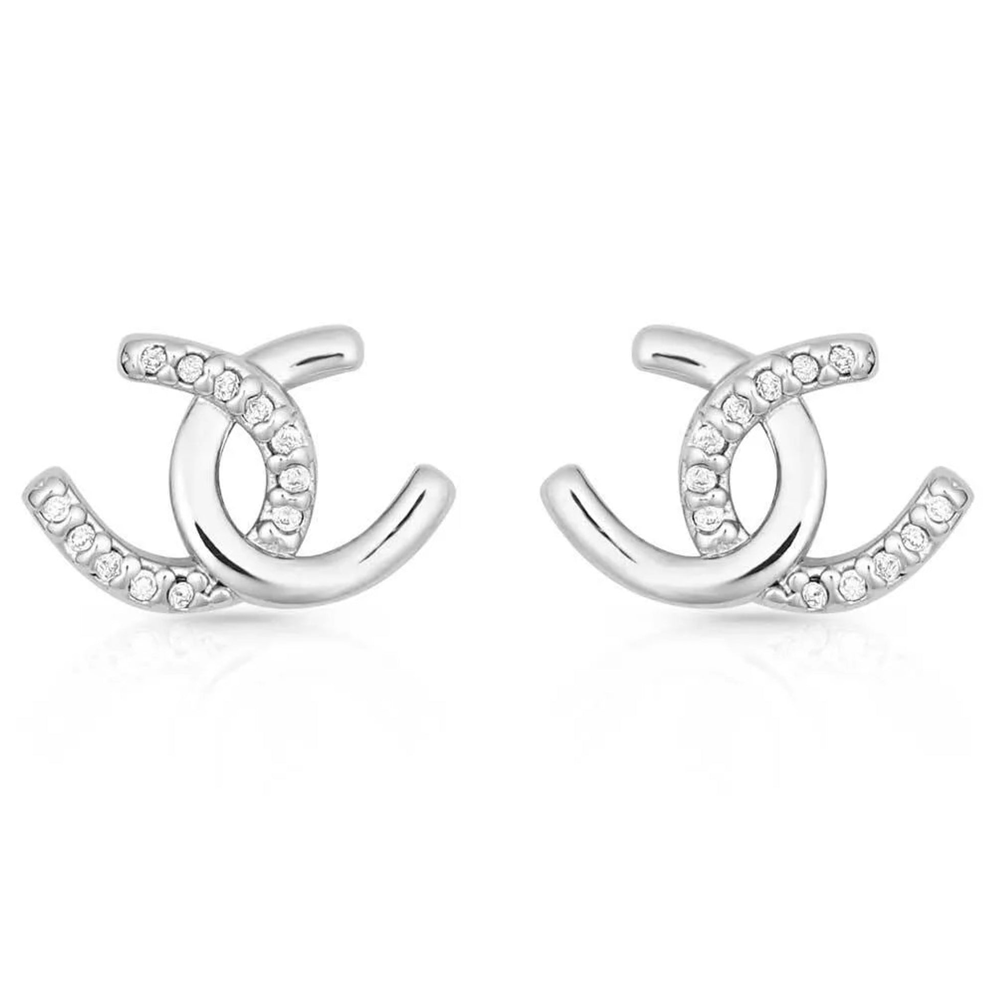 Montana Silversmiths Horseshoe Happiness Post Earrings