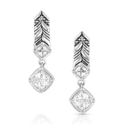 Montana Silversmiths Sparkling Wheat Crystal Earrings