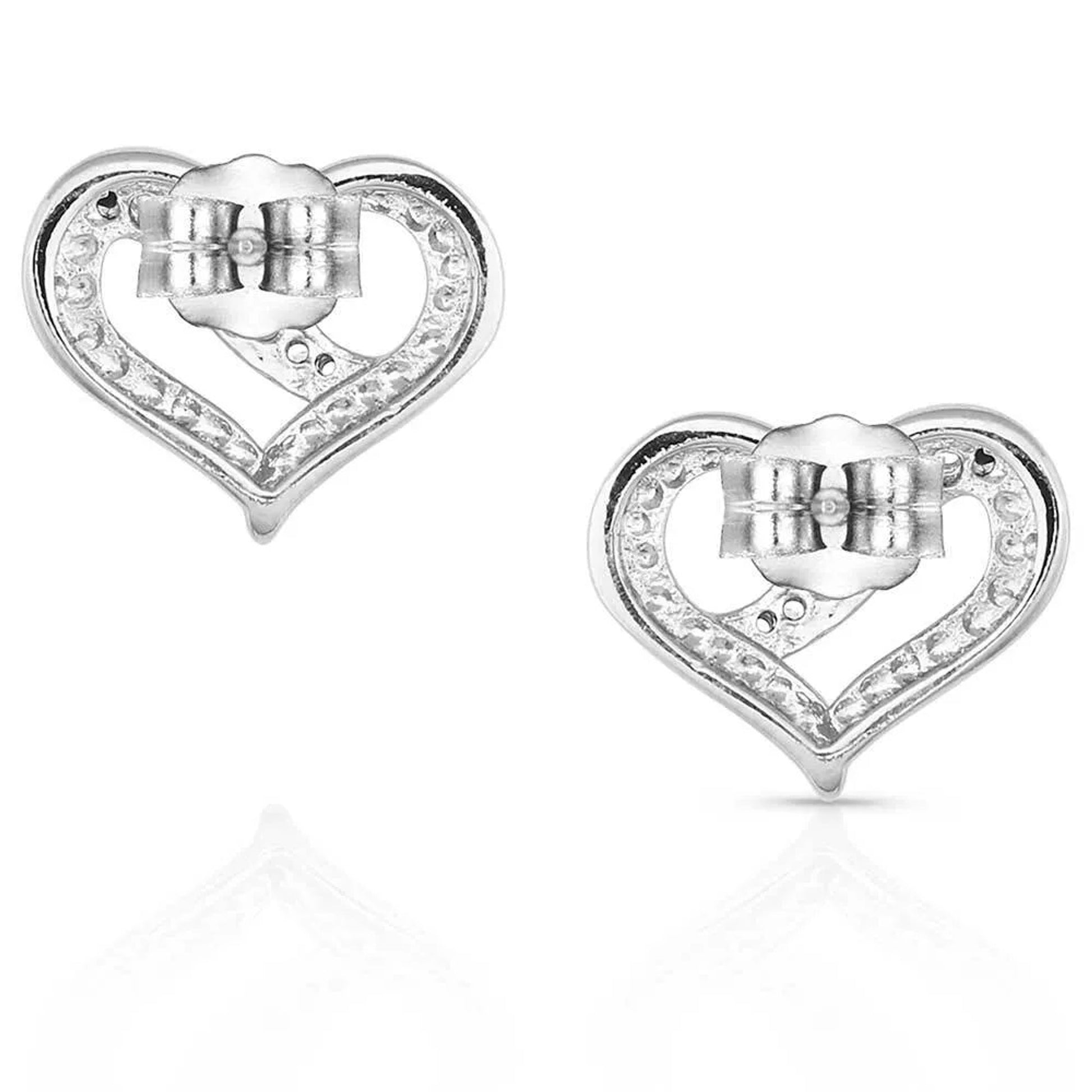 Montana Silversmiths Ribbon Round My Heart Post Earrings