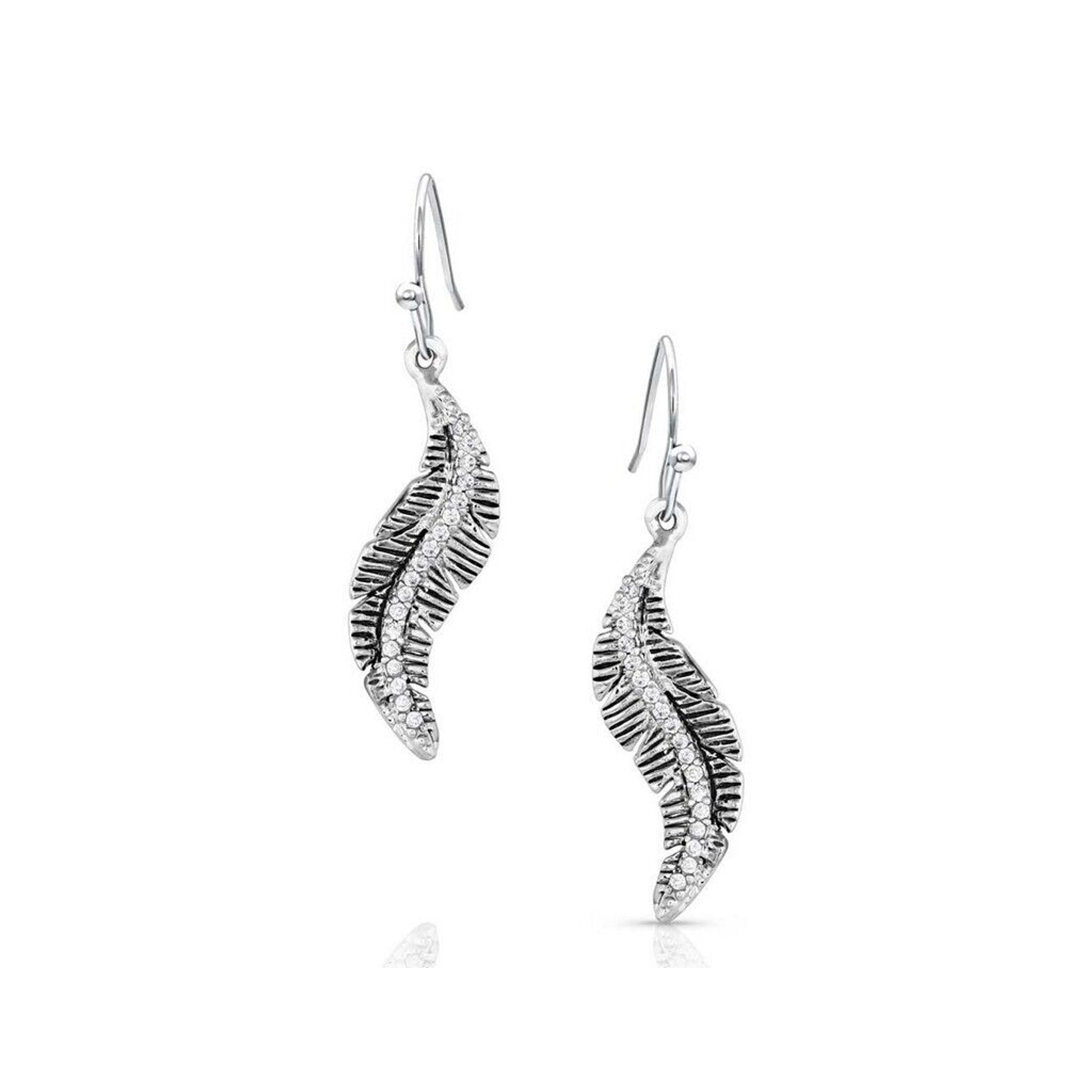 Montana Silversmiths All About The Curve Feather Earrings