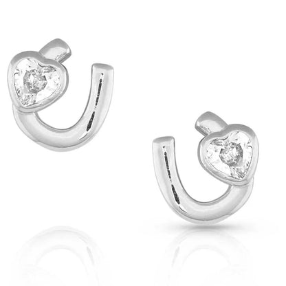 Montana Silversmiths Lucky in Love Horseshoe Earrings