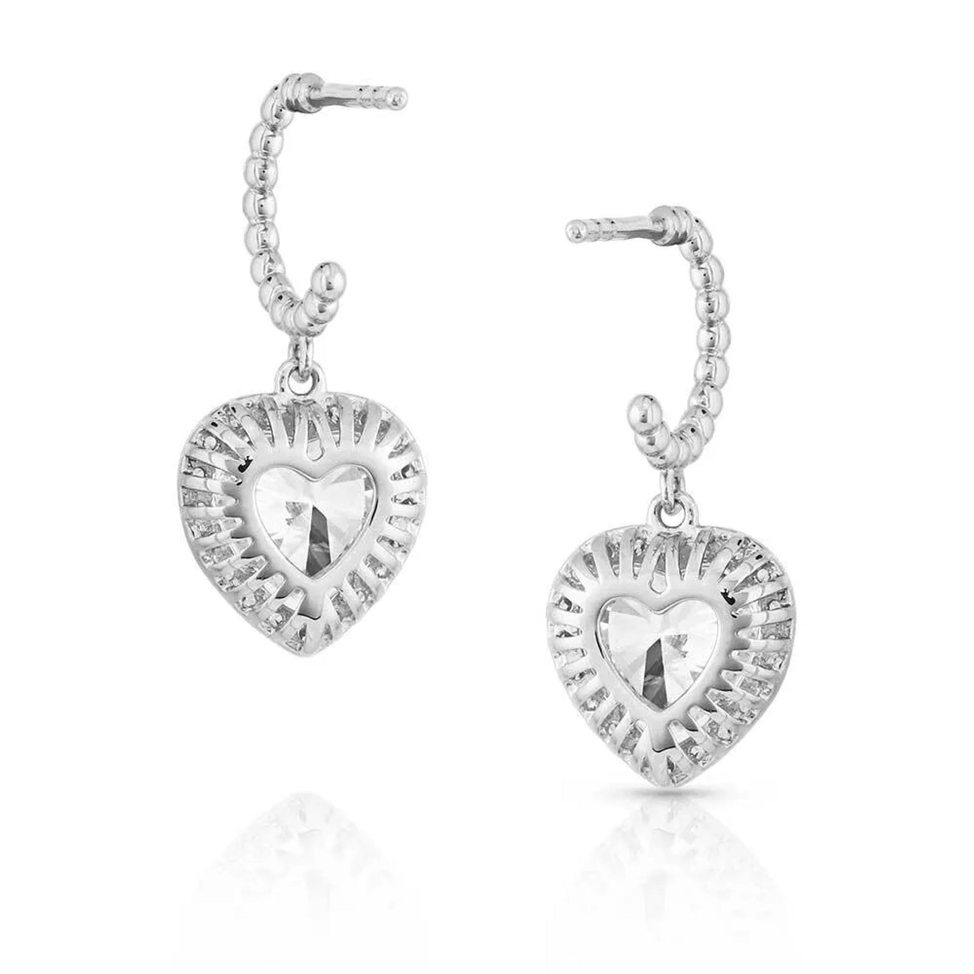 Montana Silversmiths Queen of Hearts Crystal Earrings