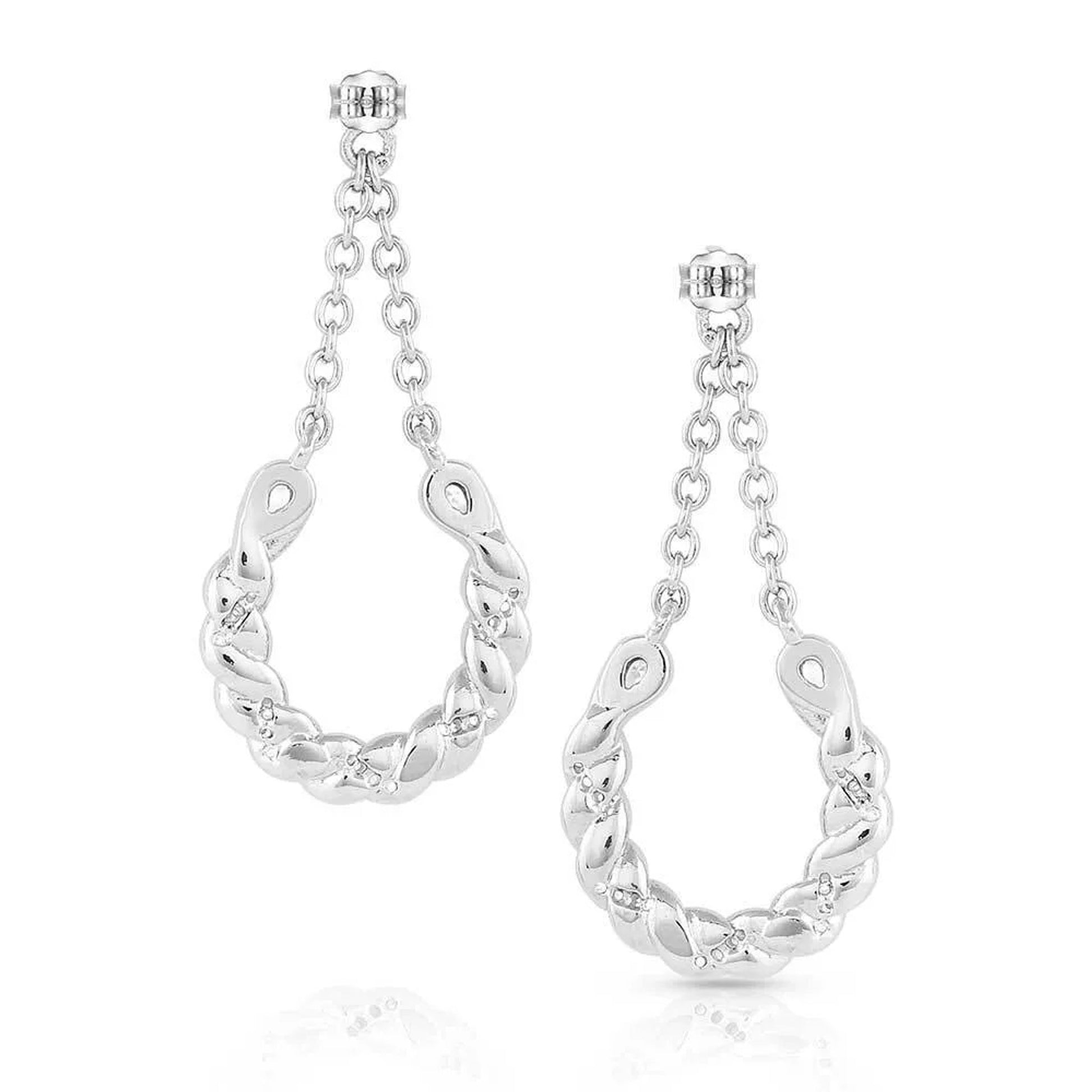 Montana Silversmiths Frosty Rope Crystal Drop Earrings