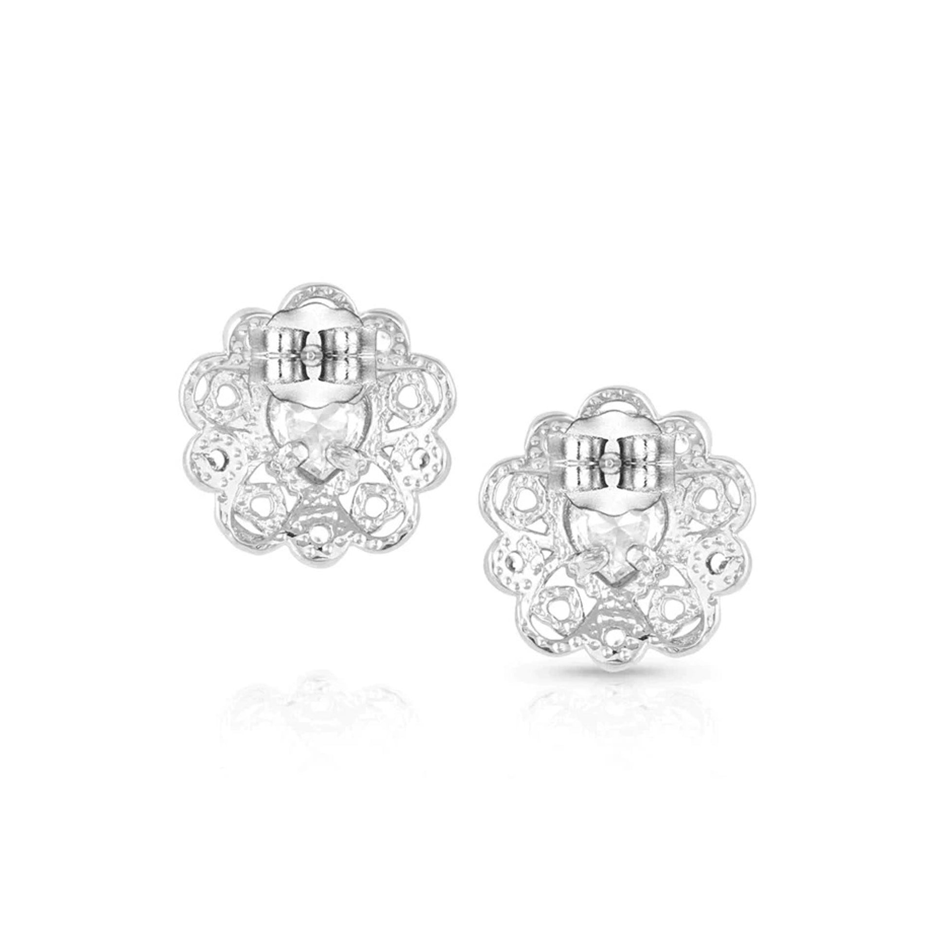 Montana Silversmiths Hidden Hearts Crystal Post Earrings