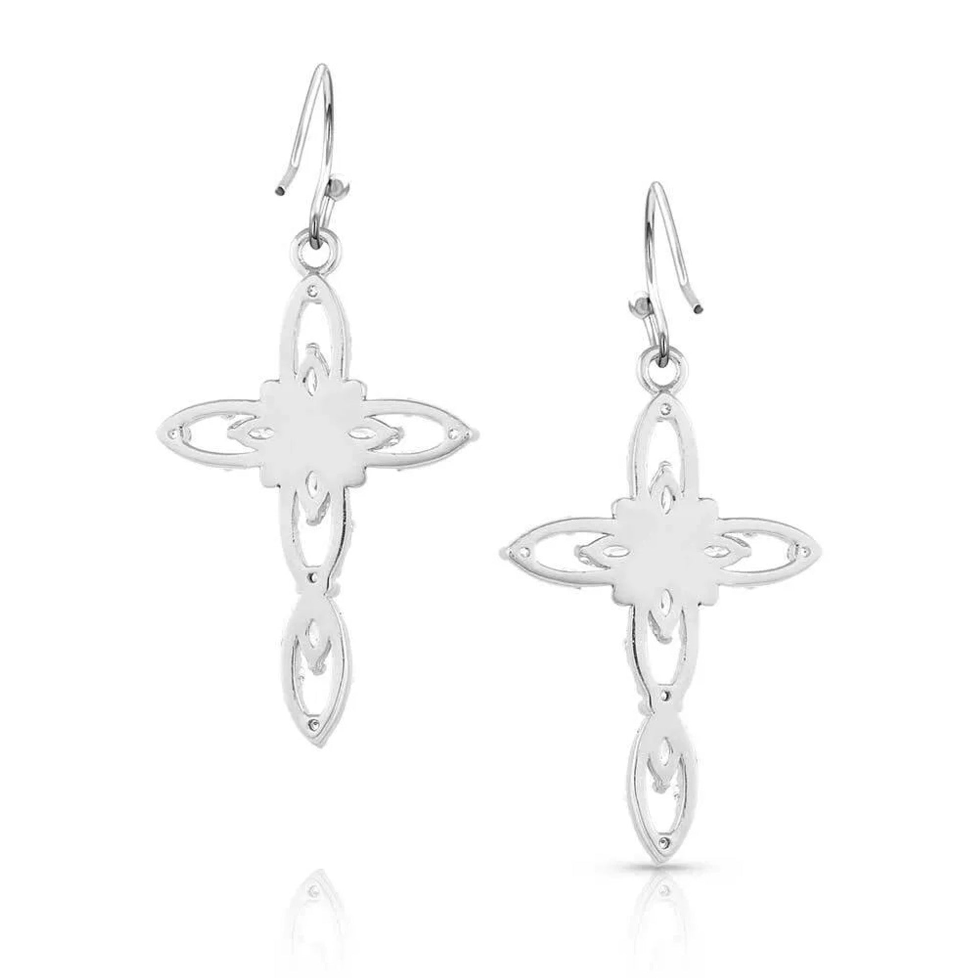 Montana Silversmiths Star of Wonder Crystal Cross Earrings