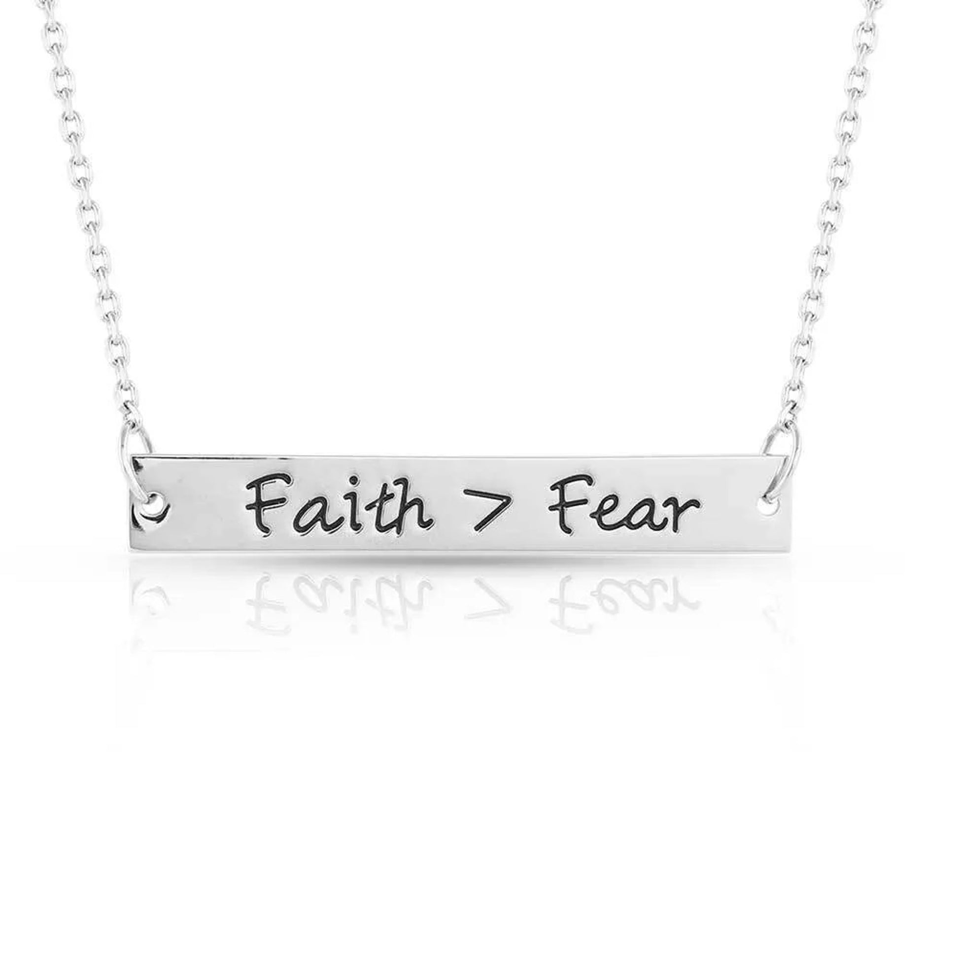 Montana Silversmiths Faith Is Greater Than Fear Bright Necklace