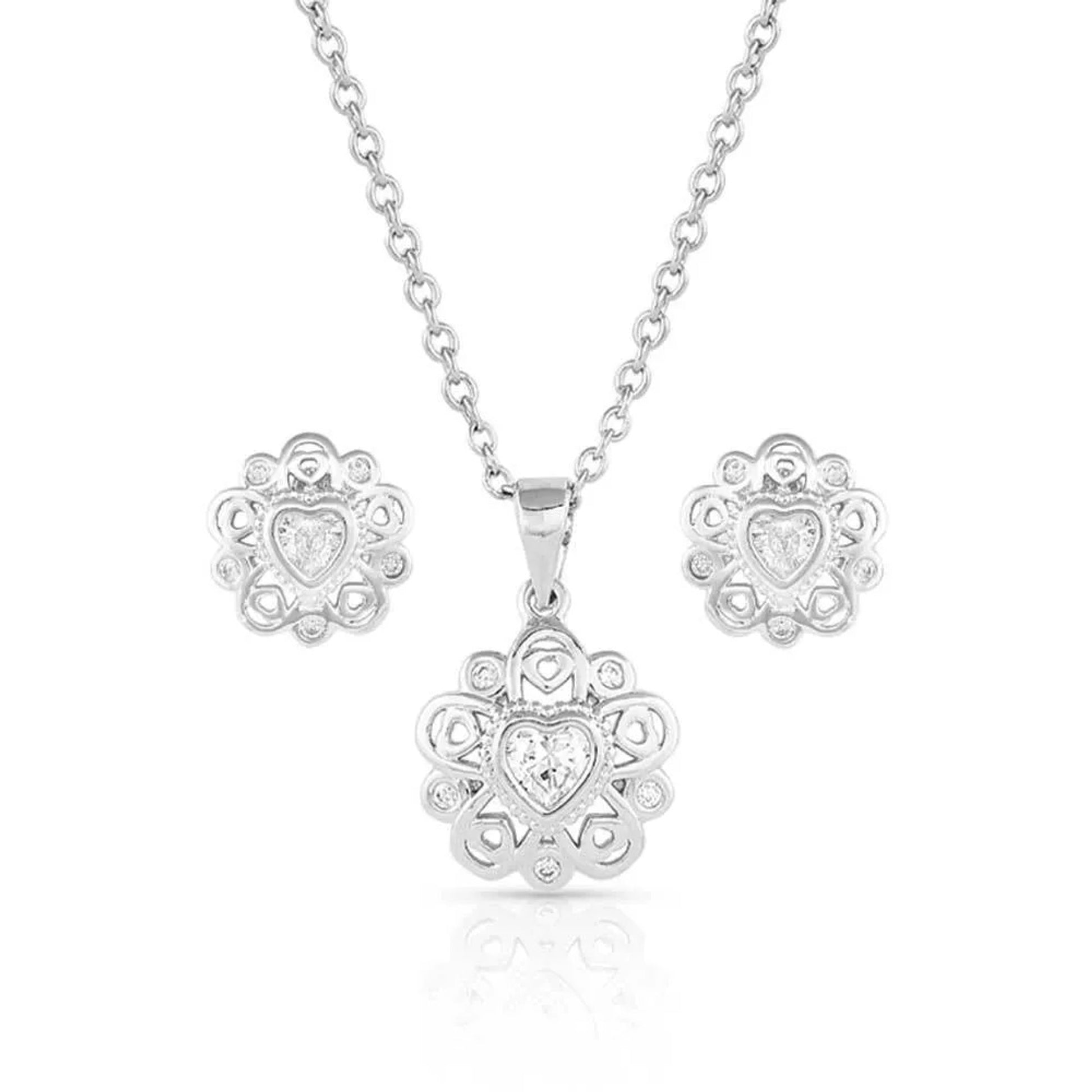 Montana Silversmiths Hidden Hearts Crystal Jewelry Set